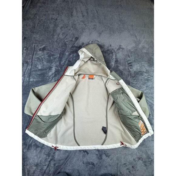 Merrell Womens Opti Shell Jacket Size Medium Kaki Brown Waterproof Fleece Lined - Picture 3 of 16